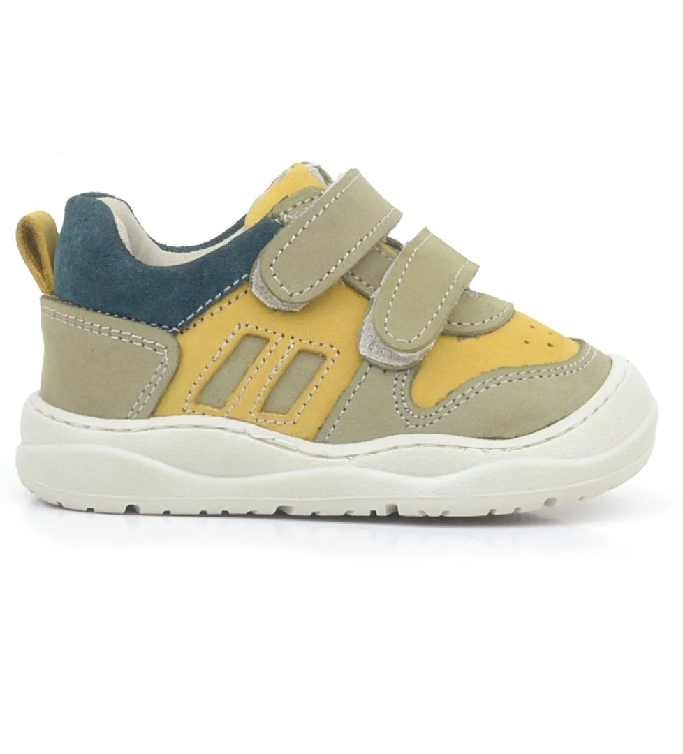 Rakerplus Schaggy Hakiki Deri Sarı Yeşil Bebek Spor Ayakkabı model görseli