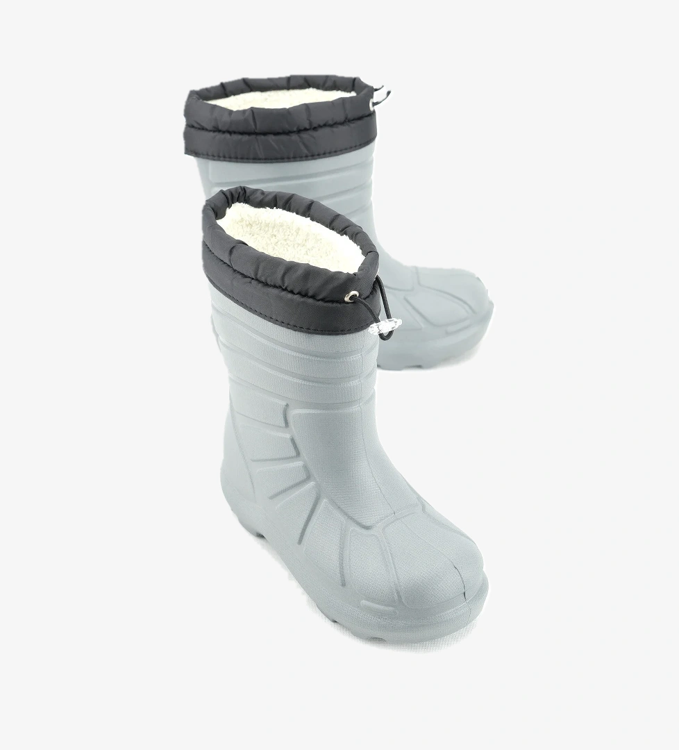 Gezer Gezer Gri Erkek Çocuk Kışlık Eva Boğazdan Lastikli Sessiz Taban Kar Bot Çizme | Flo Gri - 1. görsel