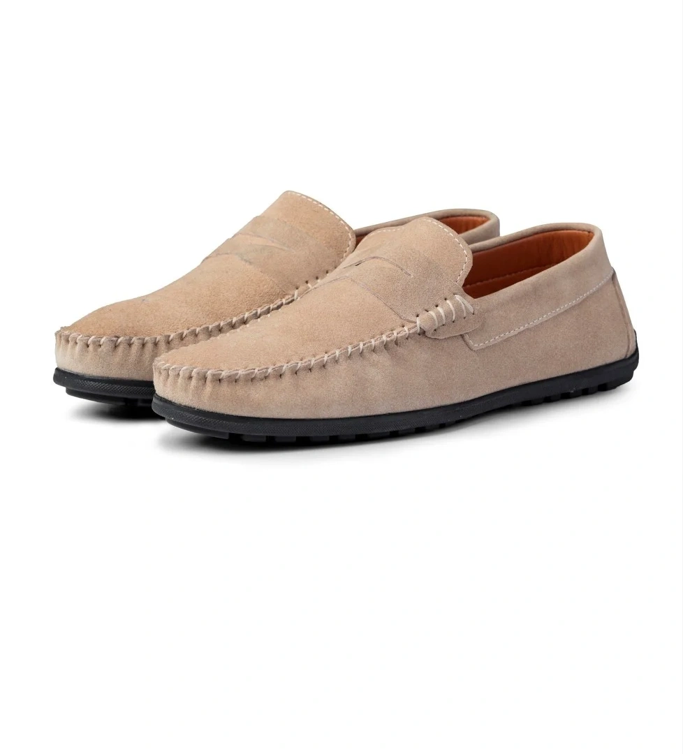 Ducavelli Naran Hakiki Deri Erkek Günlük Ayakkabı, Loafer Hafif Süet Ayakkabı model görseli