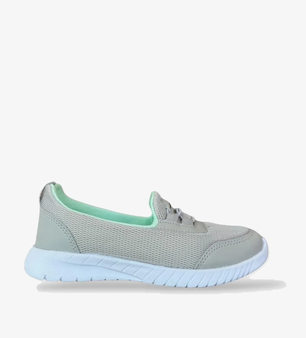 Akıllı Bağcıklı Çocuk Babet Ayakkabı BUZ - SU YEŞİLİ - Görsel 1