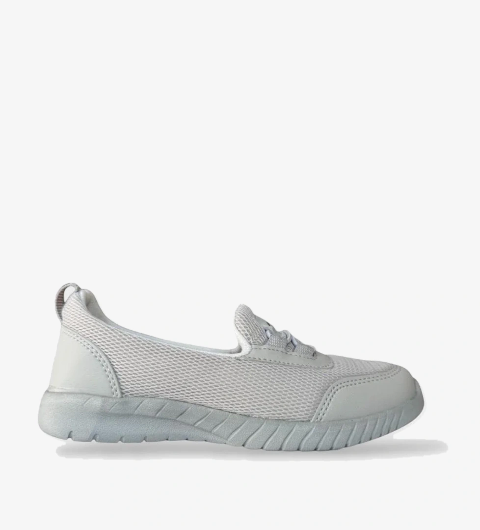 Akıllı Bağcıklı Çocuk Babet Ayakkabı GRİ