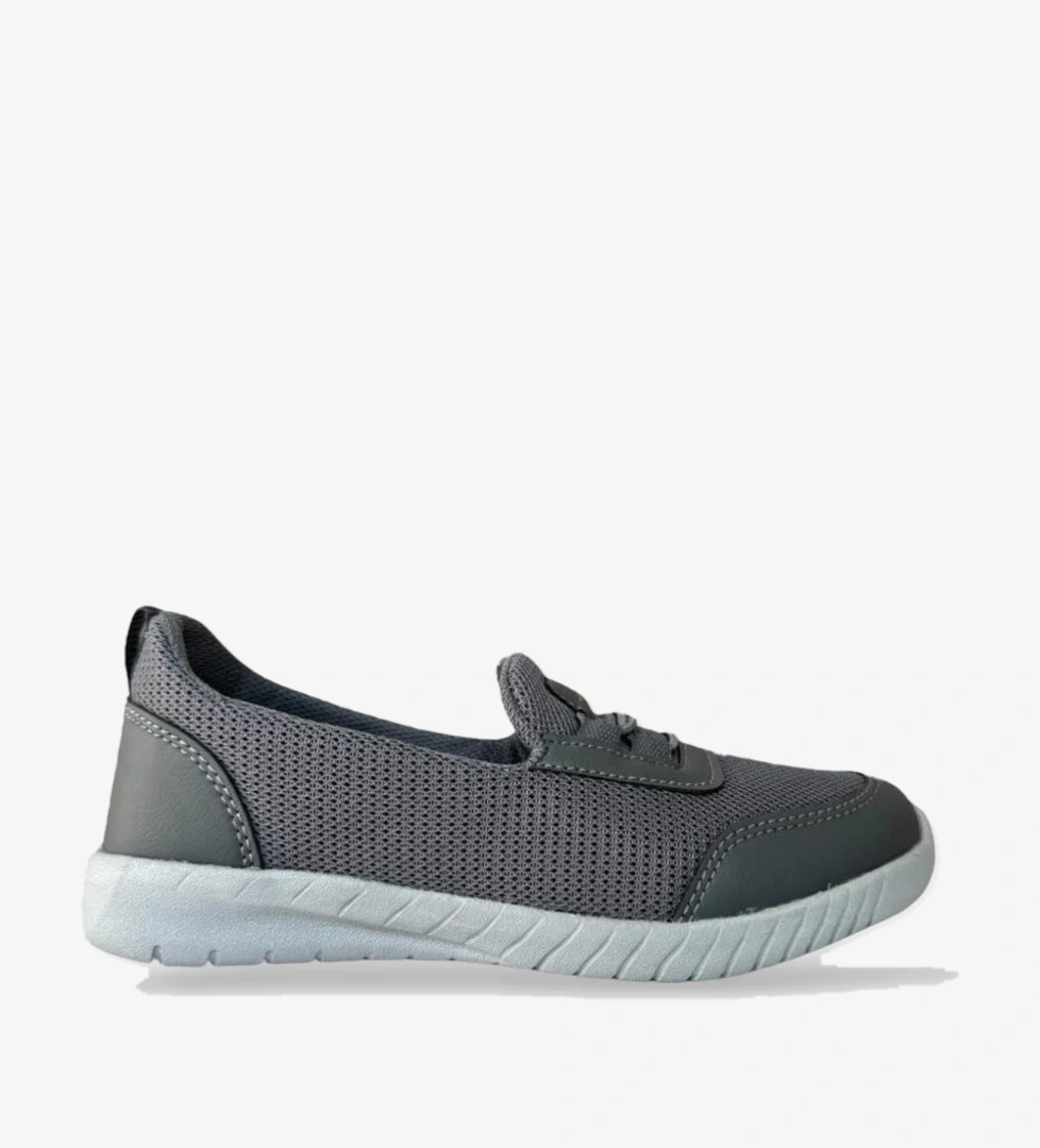 Akıllı Bağcıklı Çocuk Babet Ayakkabı FÜME