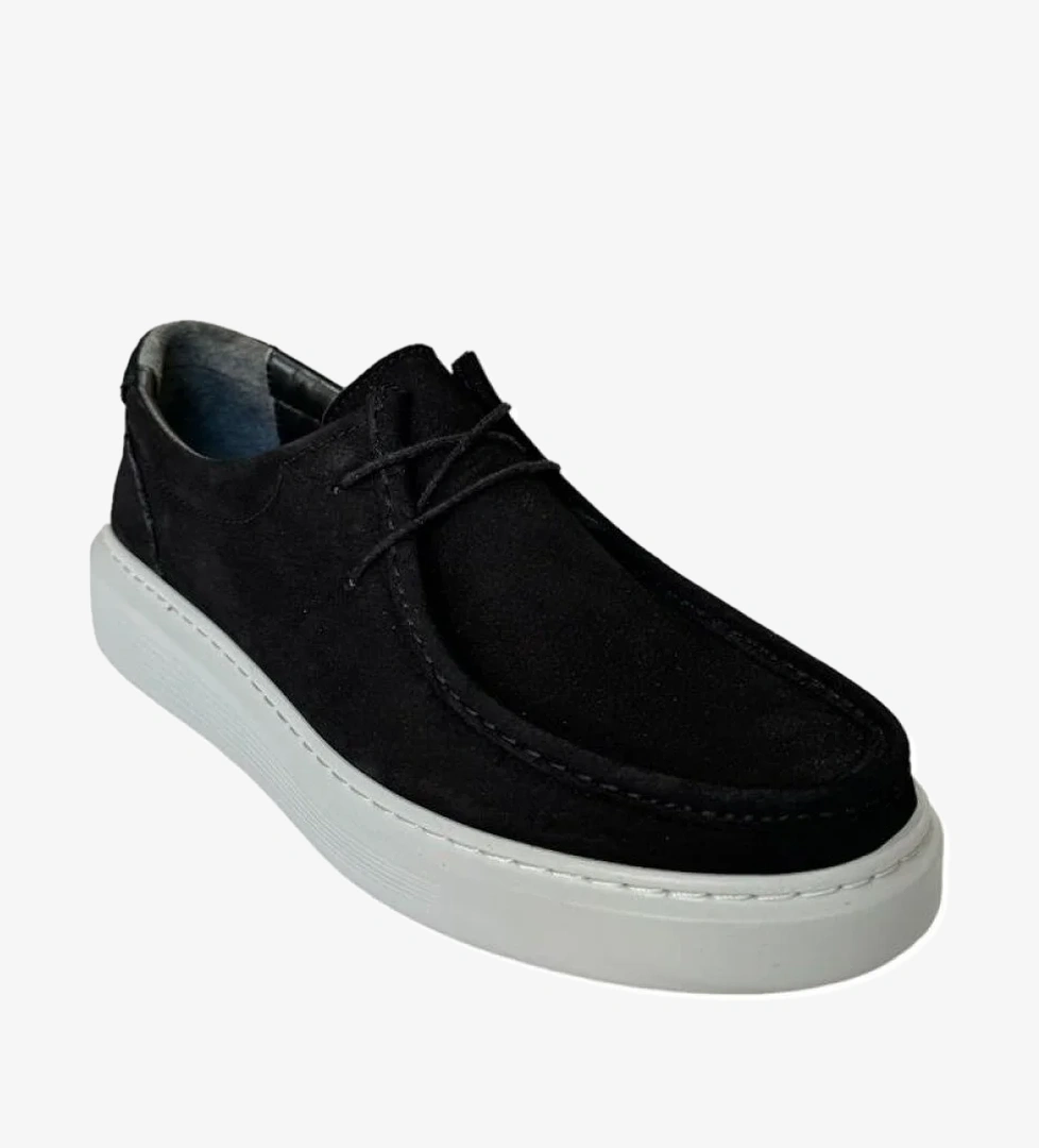 Liger Erkek Hakiki Deri Nubuk Ayakkabı SİYAH model görseli