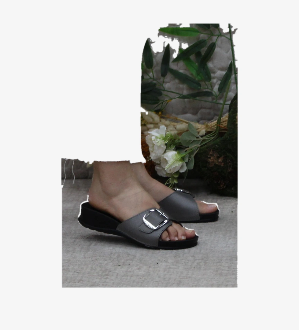 Ceyo Ceyo Sarı Oliva-8 Platin Rahat Ortapedik Kadın Terlik Sandalet & Terlik | Flo Sarı - 1. görsel