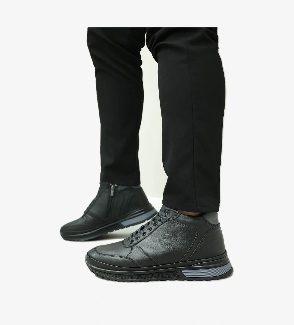 Hakiki Deri Kürklü Erkek Casual Bot 856KMA3292