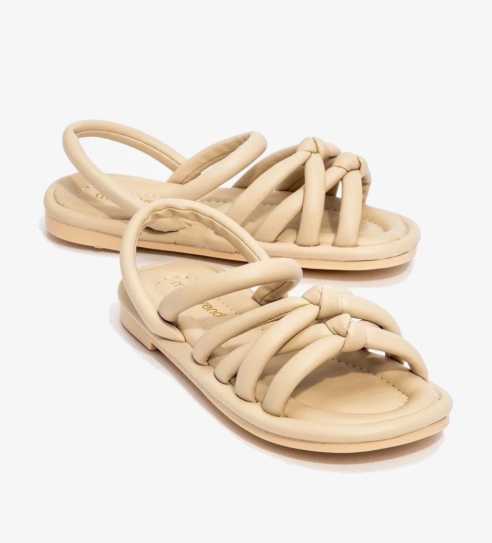 Tek Biyeli Boğumlu Kadın Sandalet BEJ