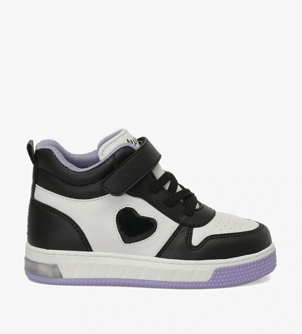 SLES HI 4PR Siyah Kız Çocuk High Sneaker - Görsel 1