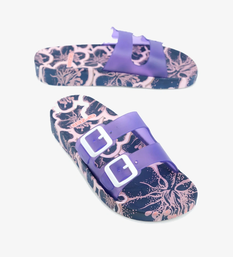 Kadın Yazlık İki Toka Rahat Taban Havuz Plaj Günlük Terlik - Görsel 1