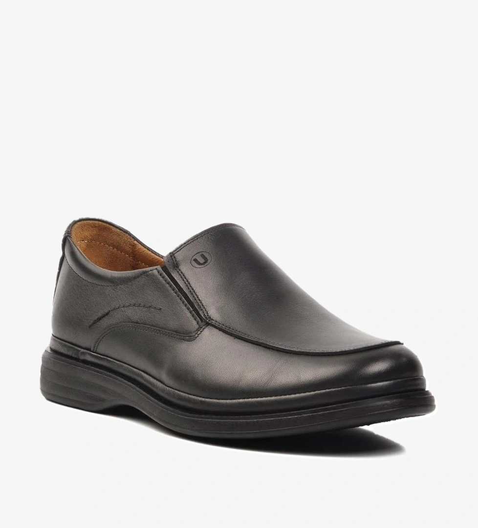 416 Siyah Hakiki Deri Erkek Günlük Ayakkabı - Görsel 1