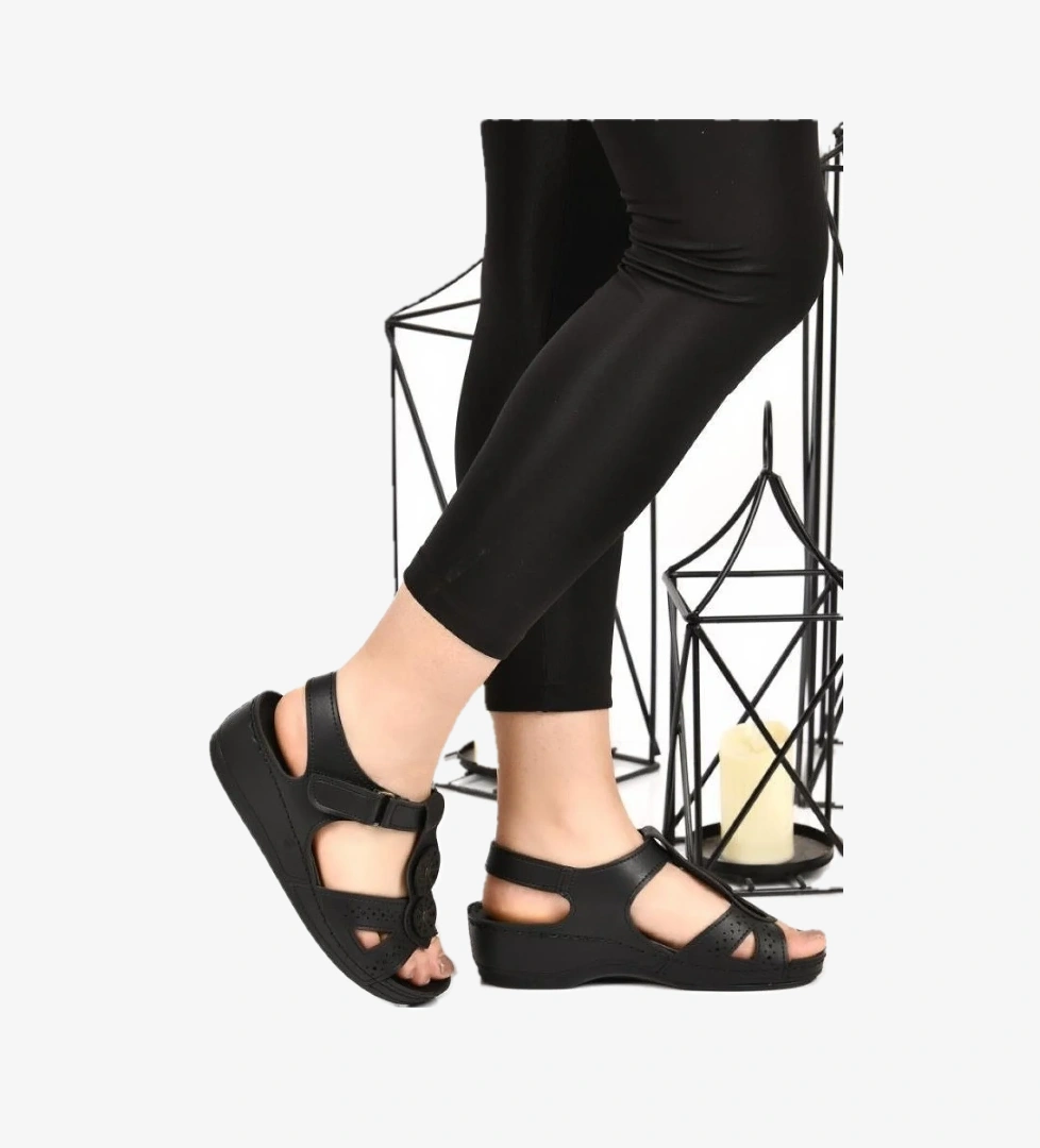 09-268 Dr.Tavsiyeli Ortapedik Kadın Terlik Sandalet - Görsel 1