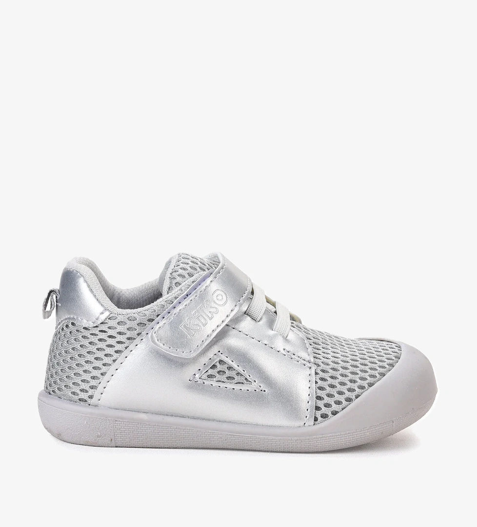 Welti Cırtlı Erkek Bebek İlk Adım Ortopedik Günlük Ayakkabı Gri - Görsel 1