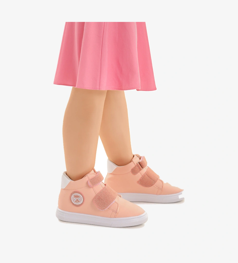 Coyote Cırtlı Kız Çocuk Günlük Bot Ayakkabı Pudra