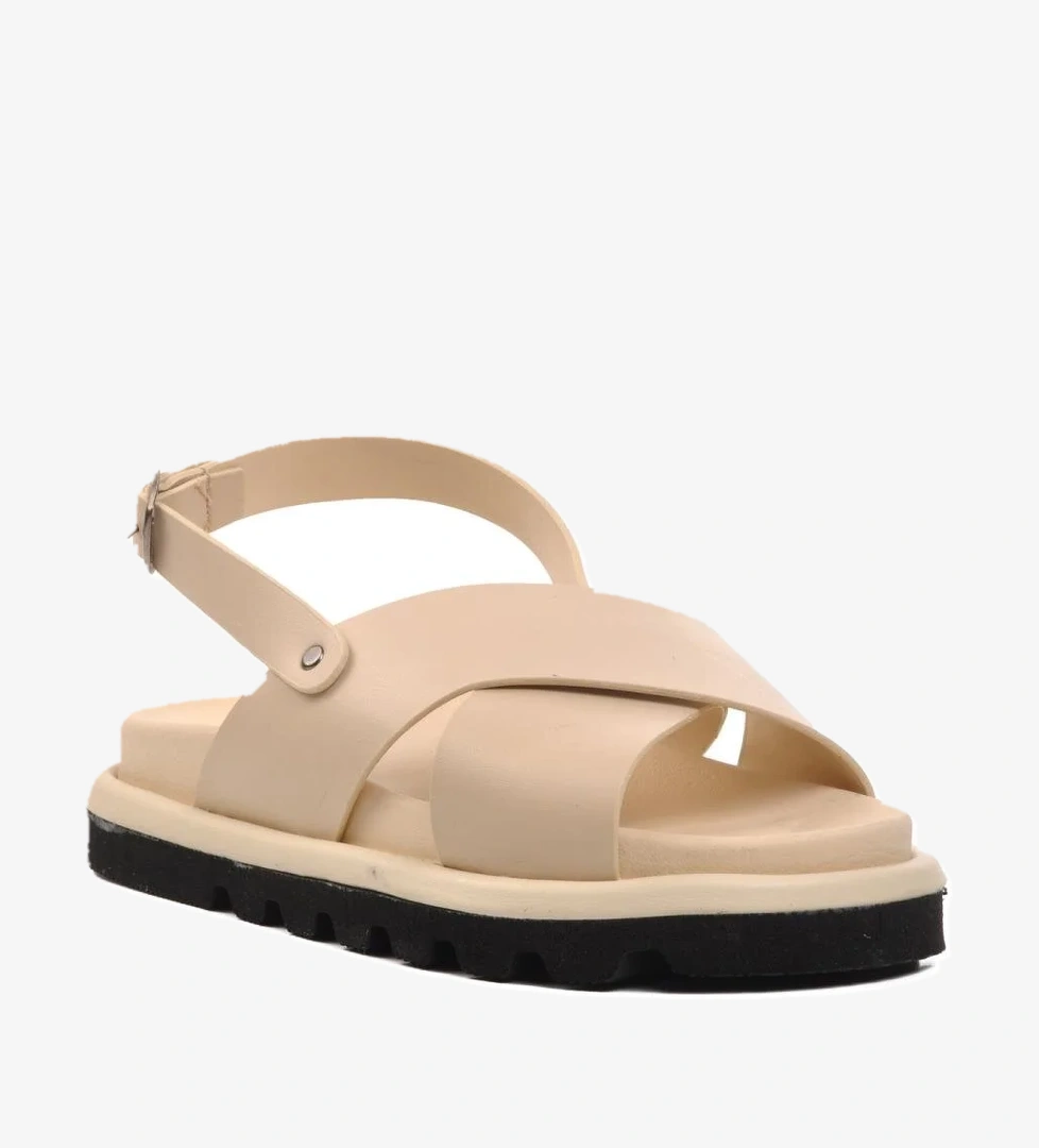 150 Bej Kadın Sandalet - Görsel 1