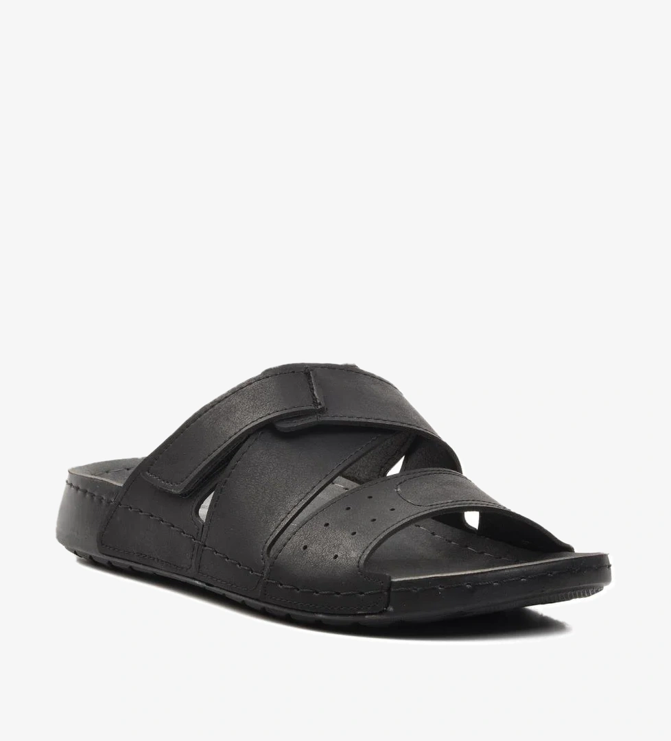 80-989 Siyah Erkek Terlik - Görsel 1