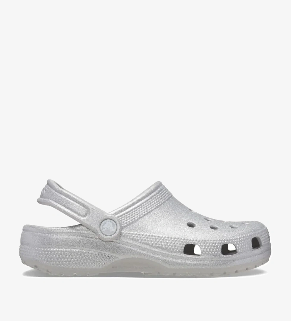 Crocs Crocs Gri Classic Glitter Clog Kadın Terlik 205942-0IC Sandalet & Terlik | Flo Gri - 1. görsel