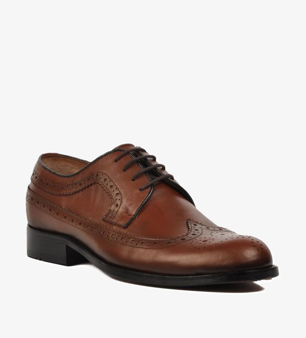 Premium 33272 Taba Hakiki Deri Erkek Klasik Ayakkabı