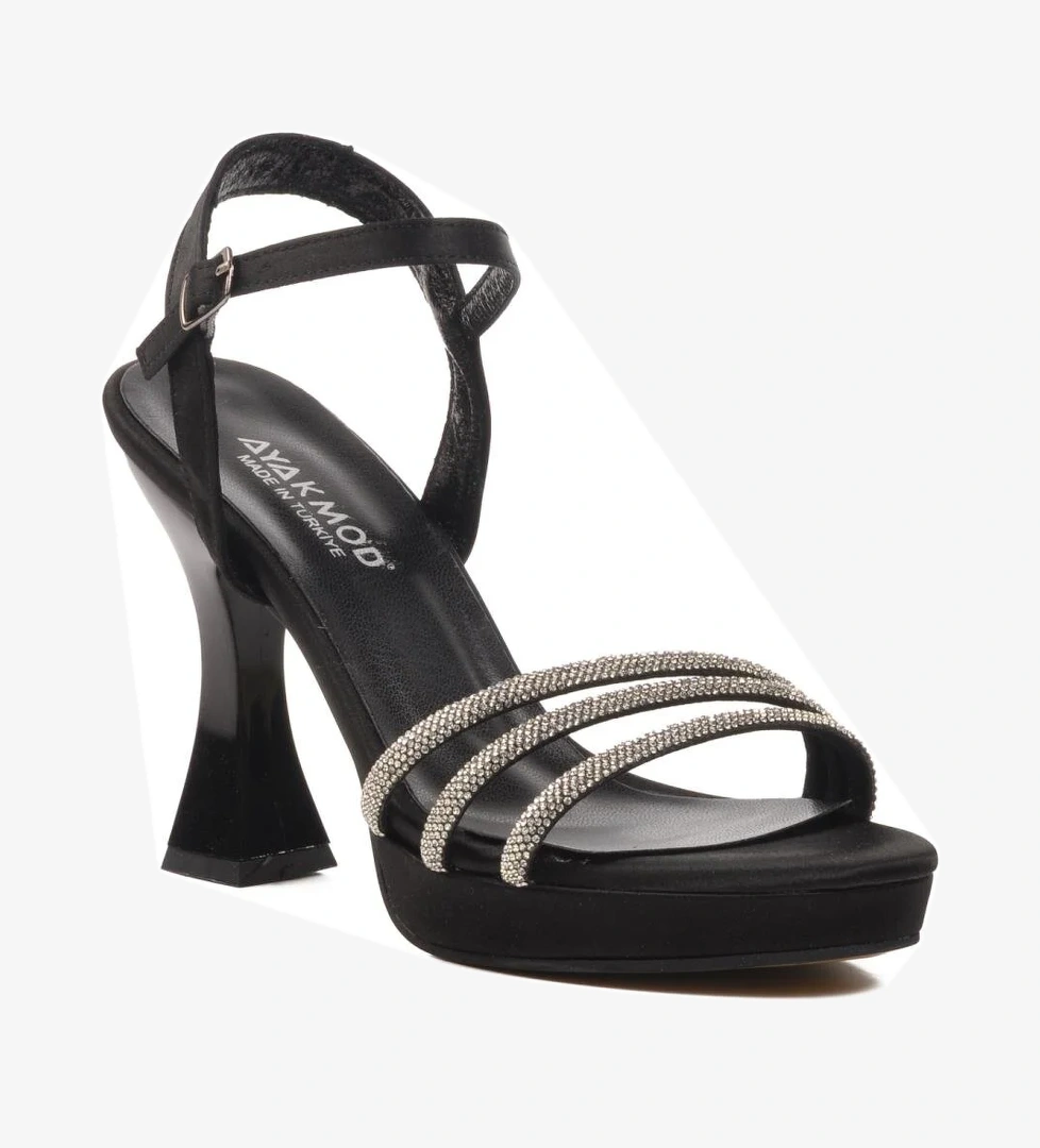 529224 Siyah Kadın Topuklu Ayakkabı