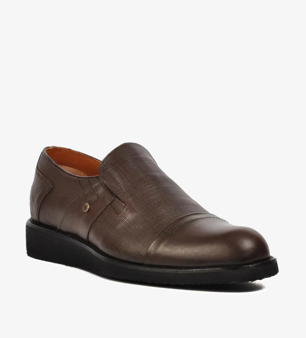 Premium 03256 Kahve Hakiki Deri Erkek Casual Ayakkabı - Görsel 1