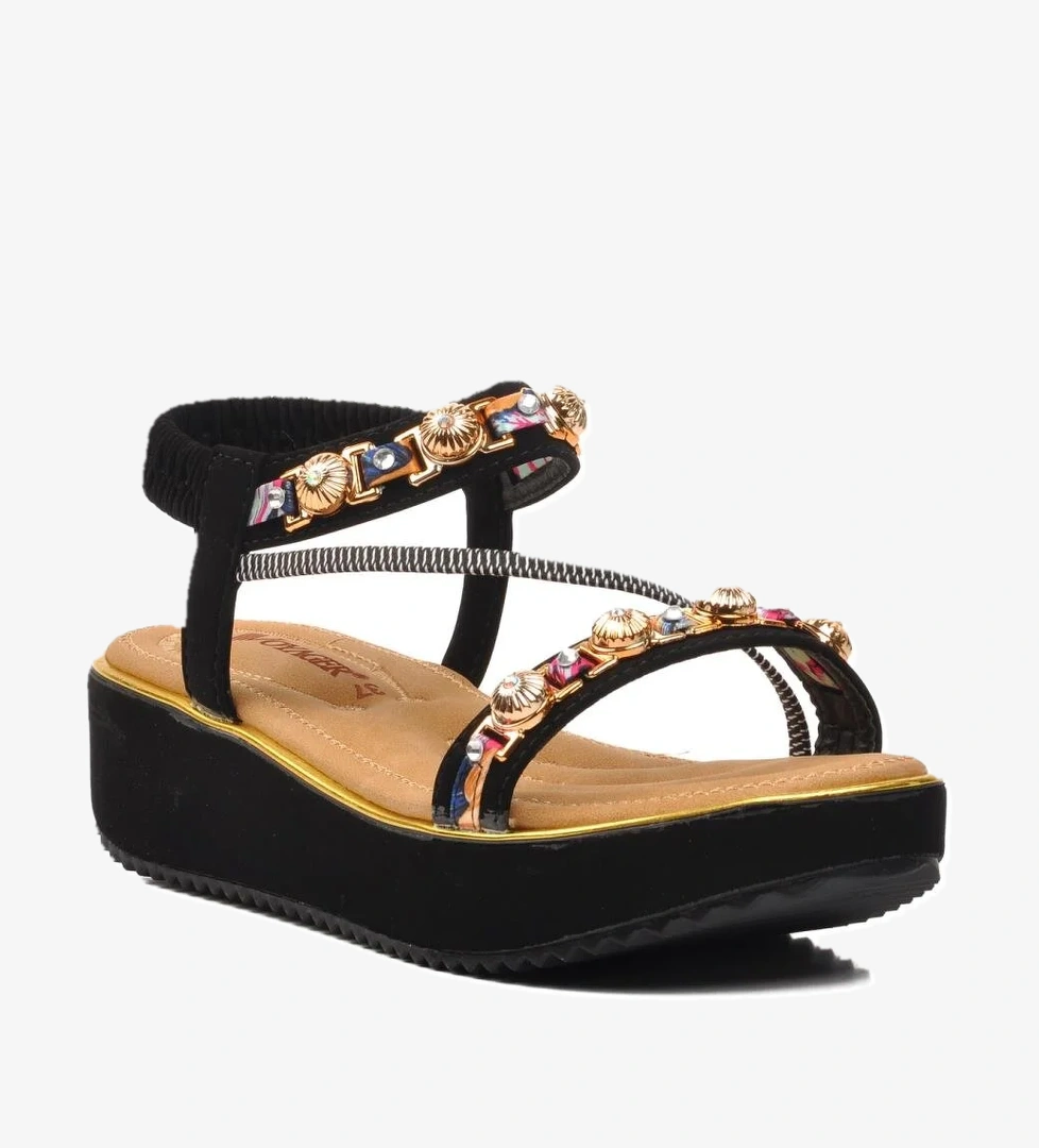 Voyager 9651 Siyah Beyaz Kadın Sandalet model görseli