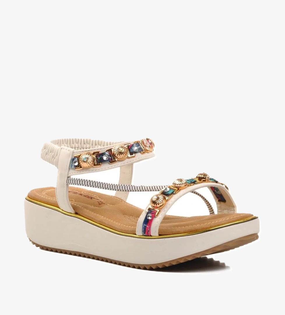 9651 Beyaz Kadın Sandalet