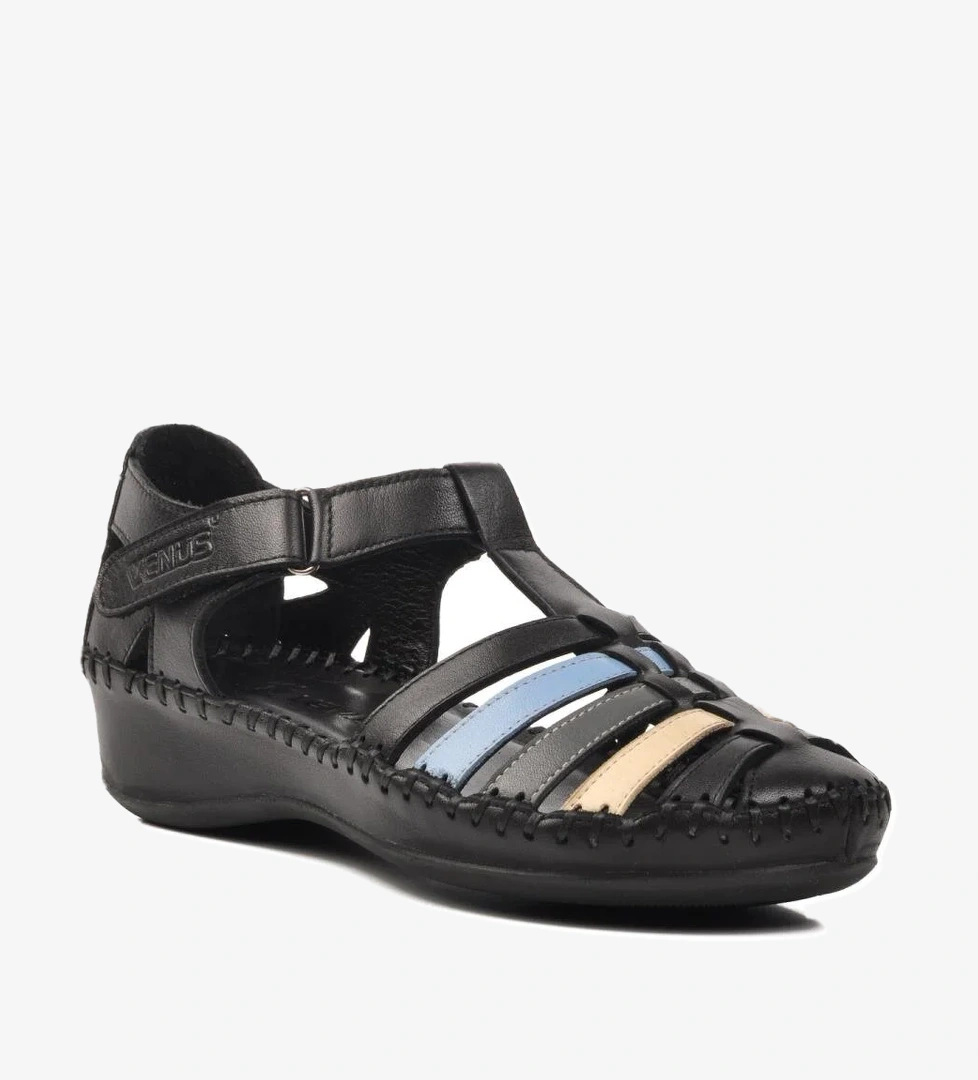 Venüs Siyah Hakiki Deri Kadın Sandalet 23033319y model görseli