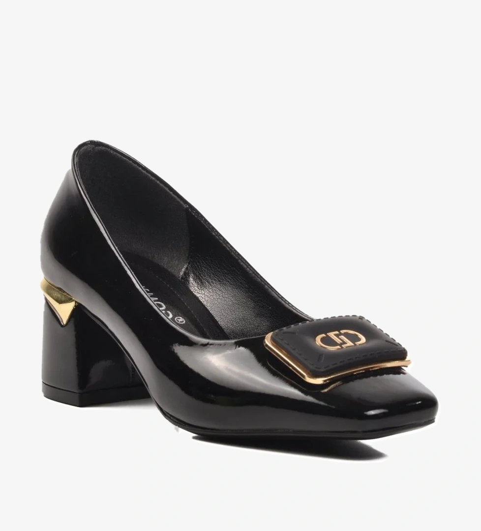 312145 Siyah Kadın Topuklu Ayakkabı