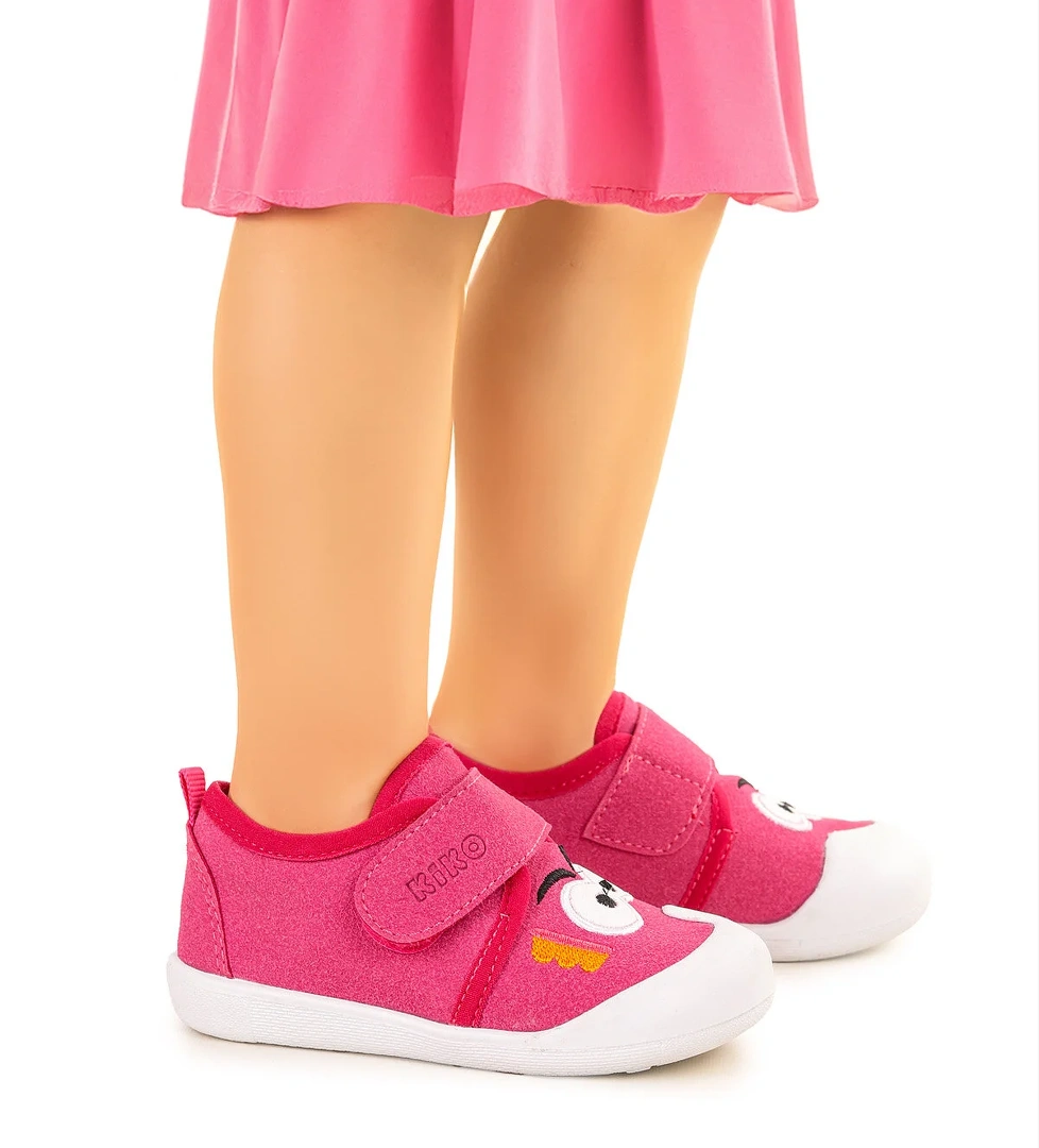 Cookie Cırtlı Kız Bebek İlk Adım Panduf Ayakkabı Fuşya