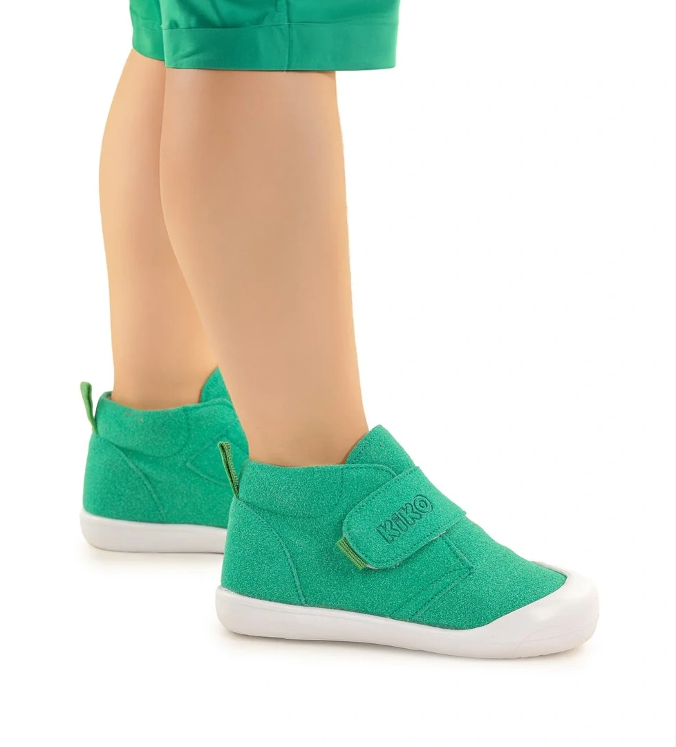 Winnie İlk Adım Cırtlı Erkek Bebek Günlük Bot Ayakkabı Yeşil - Görsel 1