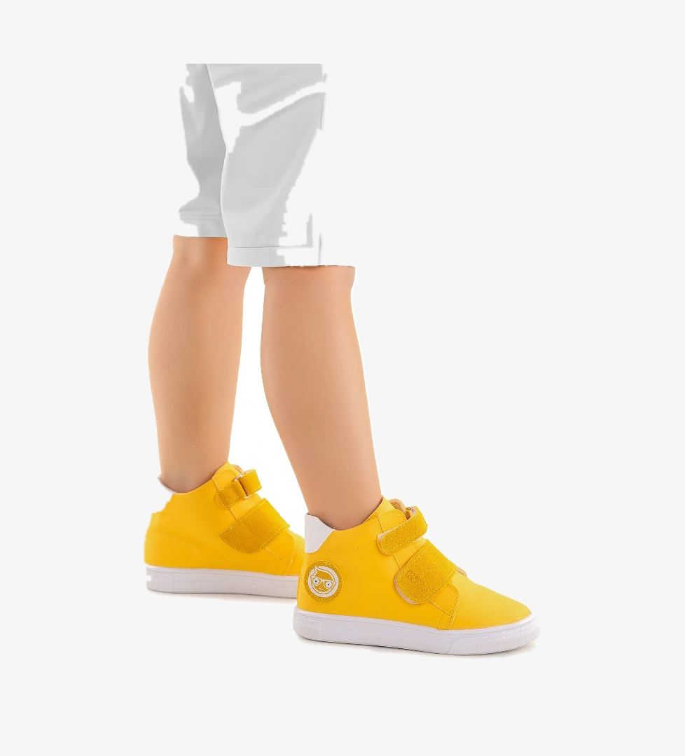 Coyote Cırtlı Erkek Bebek Günlük Bot Ayakkabı Sarı - Görsel 1