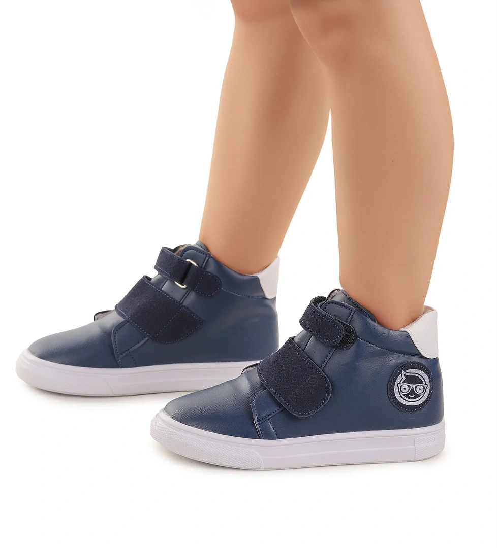 Coyote Cırtlı Erkek Bebek Günlük Bot Ayakkabı Lacivert