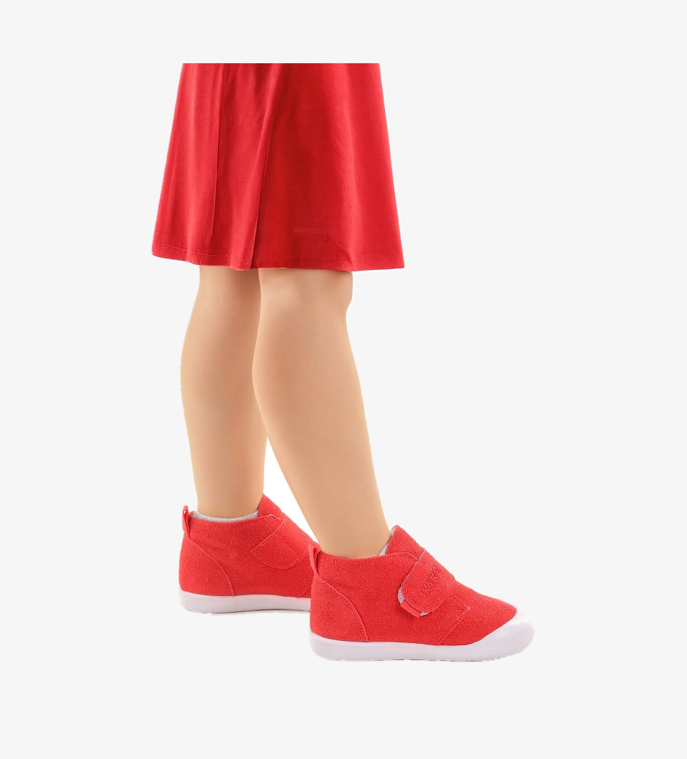 Winnie İlk Adım Cırtlı Kız Bebek Günlük Bot Ayakkabı Kırmızı - Görsel 1