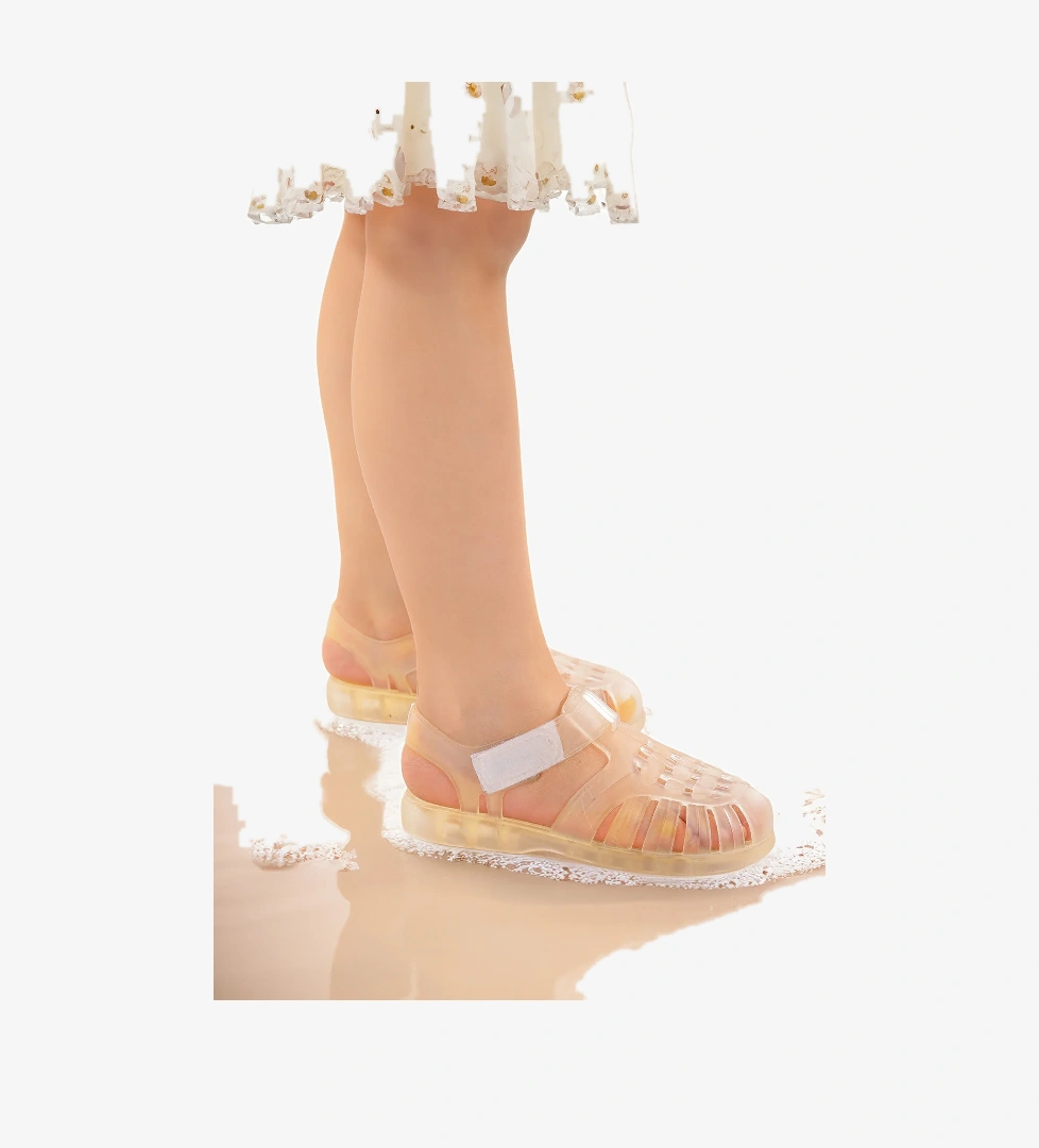 Fina Günlük Deniz Havuz Plaj Kız Çocuk Sandalet Ayakkabı Şeffaf