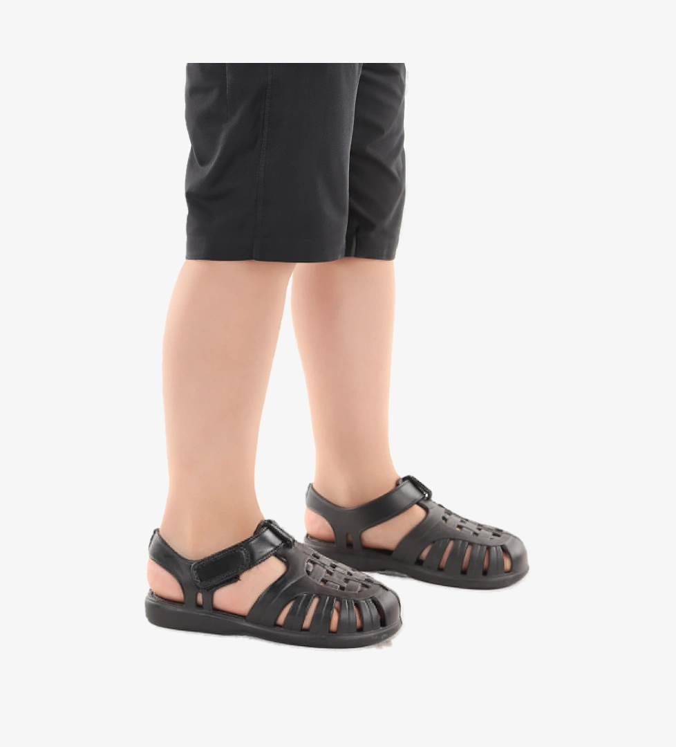 Fina Günlük Deniz Havuz Plaj Erkek Çocuk Sandalet Ayakkabı Siyah