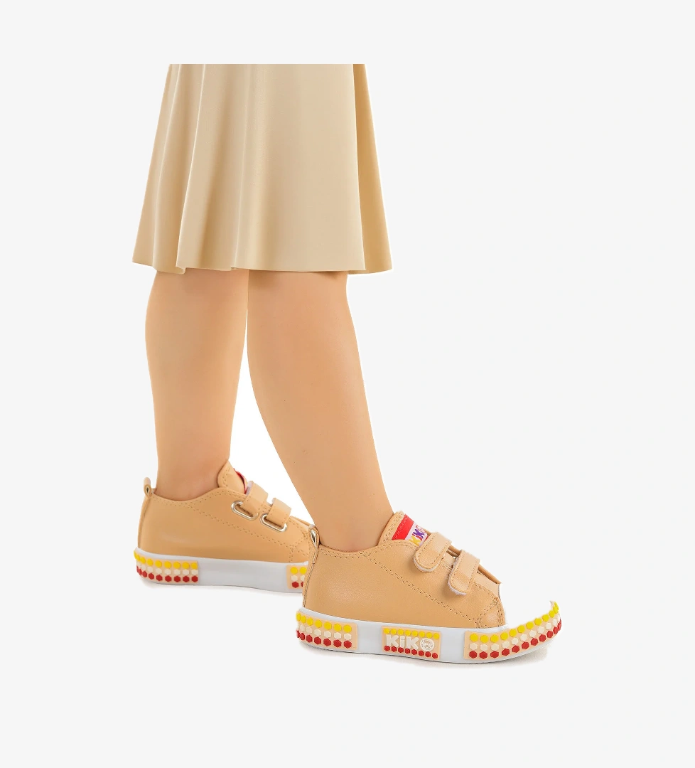 Kach Cırtlı Kız Bebek Günlük Spor Ayakkabı Ten