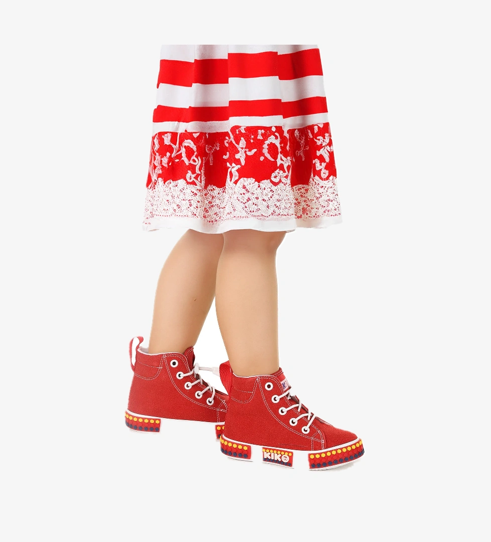 Gamel Günlük Lastikli Kız Bebek Bot Ayakkabı Kırmızı - Görsel 1