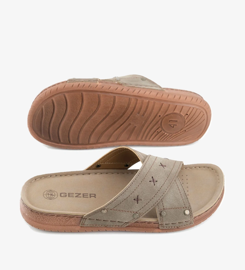 Yazlık Erkek Suni Deri Rahat Taban Günlük Terlik - Görsel 1