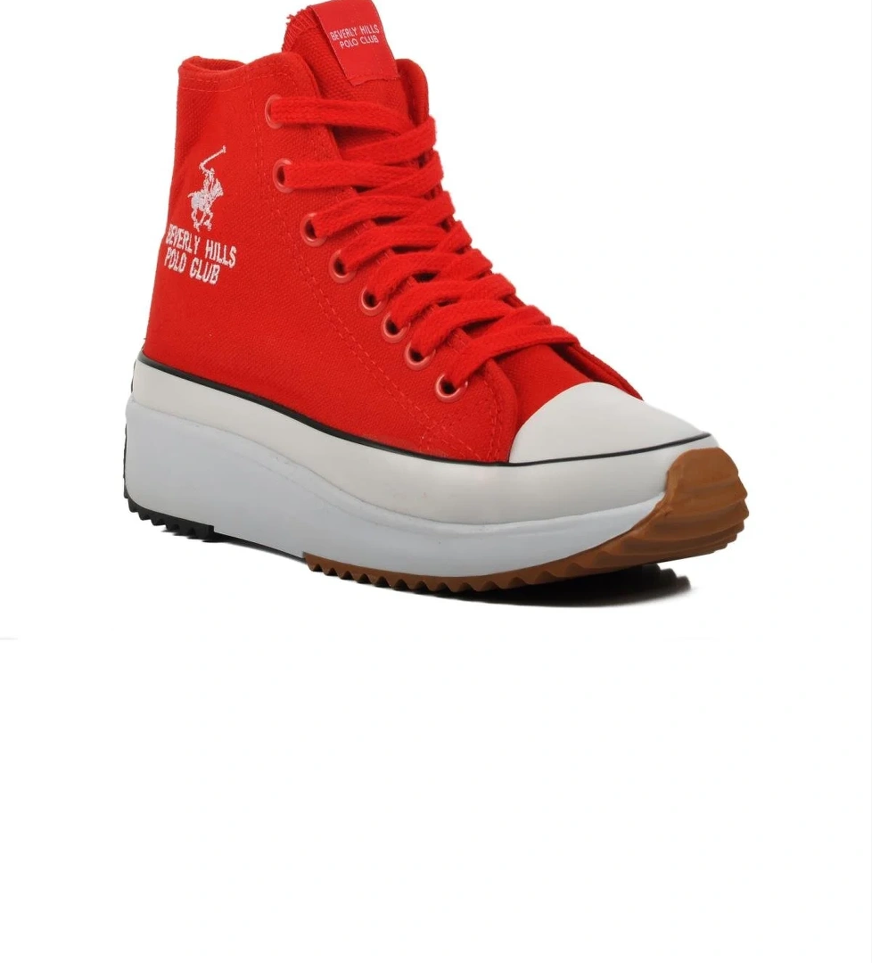 PO-30100 Kırmızı Unisex Hi Sneaker