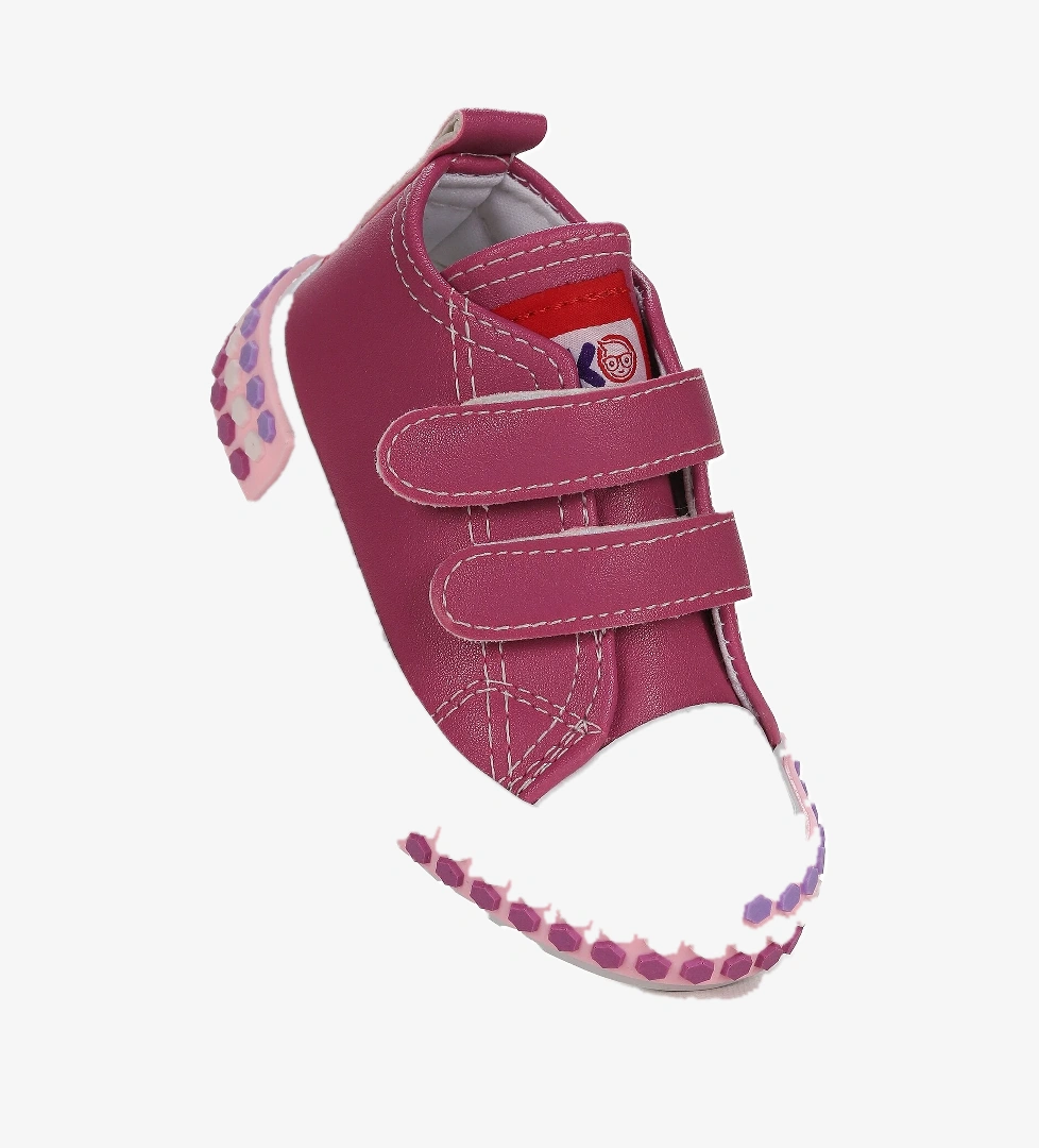 Kach Cırtlı Kız Bebek Günlük Spor Ayakkabı Fuşya