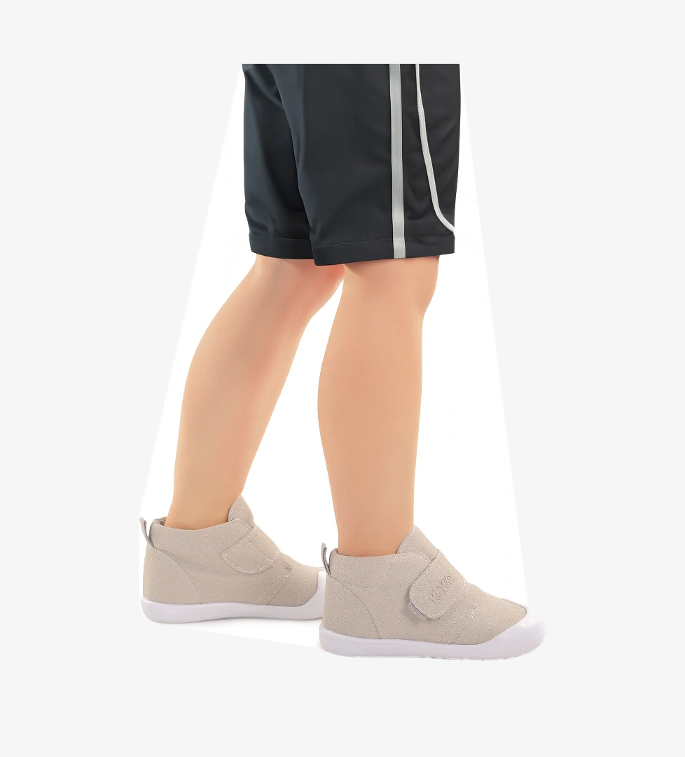 Winnie İlk Adım Cırtlı Erkek Bebek Günlük Bot Ayakkabı Gri