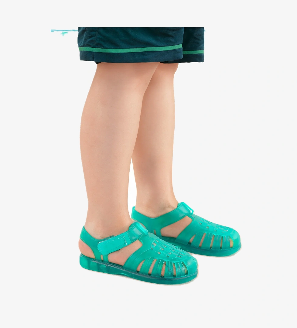 Fina Günlük Deniz Havuz Plaj Erkek Çocuk Sandalet Ayakkabı Yeşil