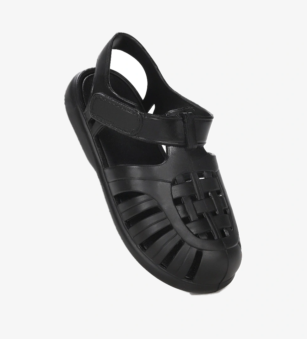 Fina Günlük Deniz Havuz Plaj Erkek Çocuk Sandalet Ayakkabı Siyah