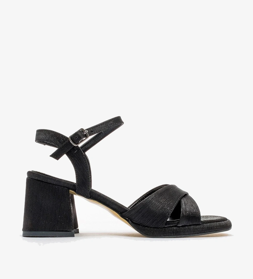 Kadın Topuklu Ayakkabı SİYAH SATEN