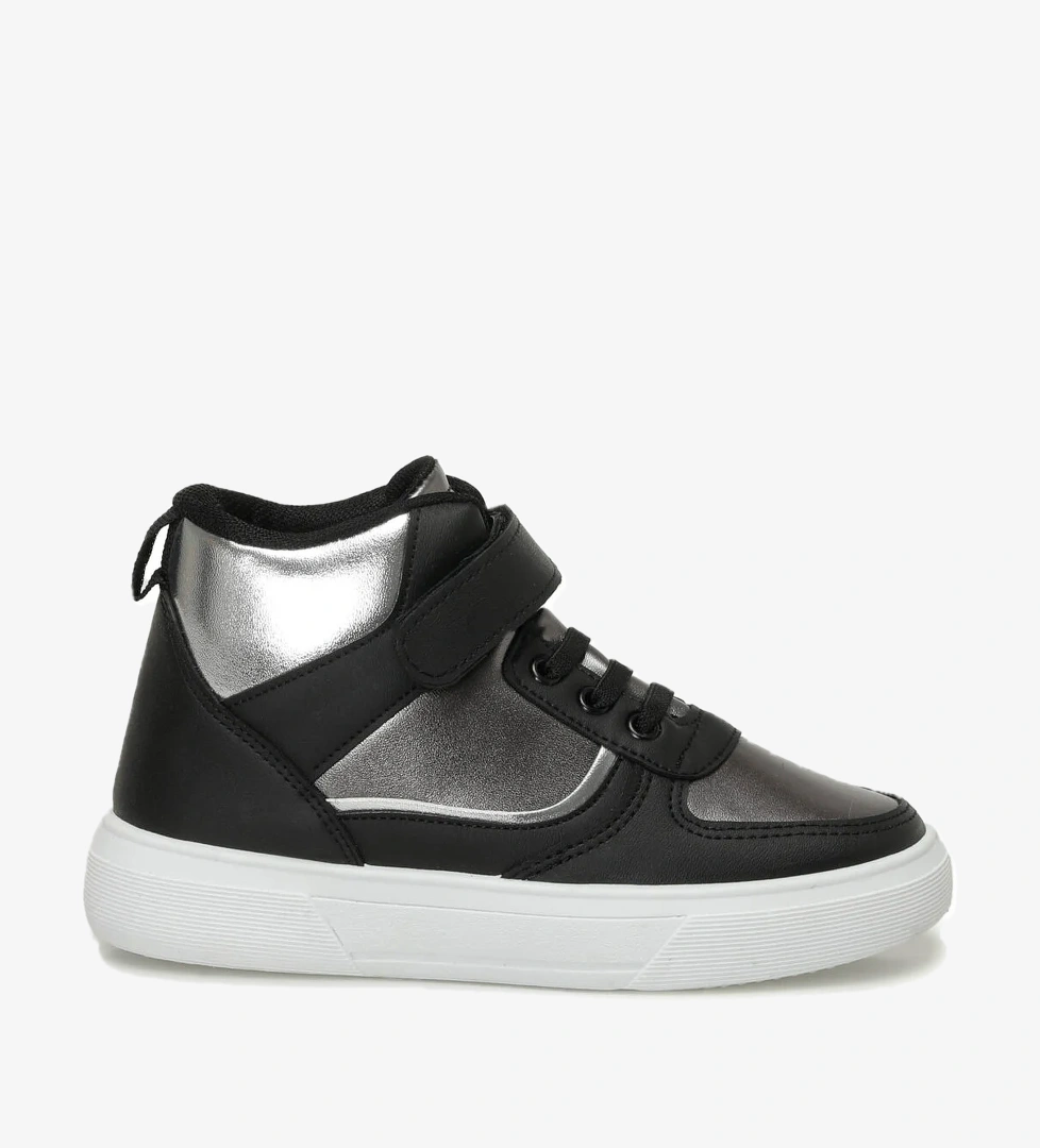 HUSTO.F4PR Siyah Kız Çocuk High Sneaker - Görsel 1