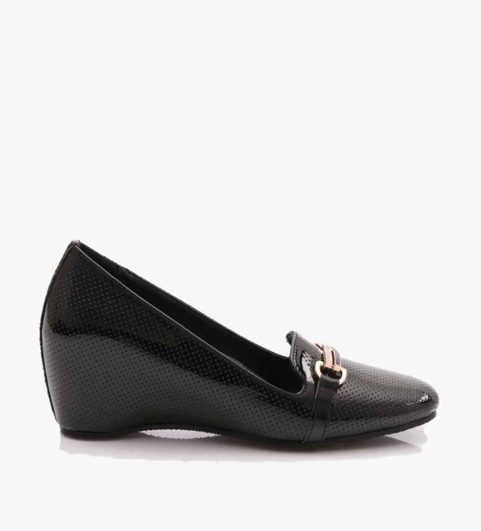 24305 Kadin Metal Aksesuar Topuklu Ayakkabi