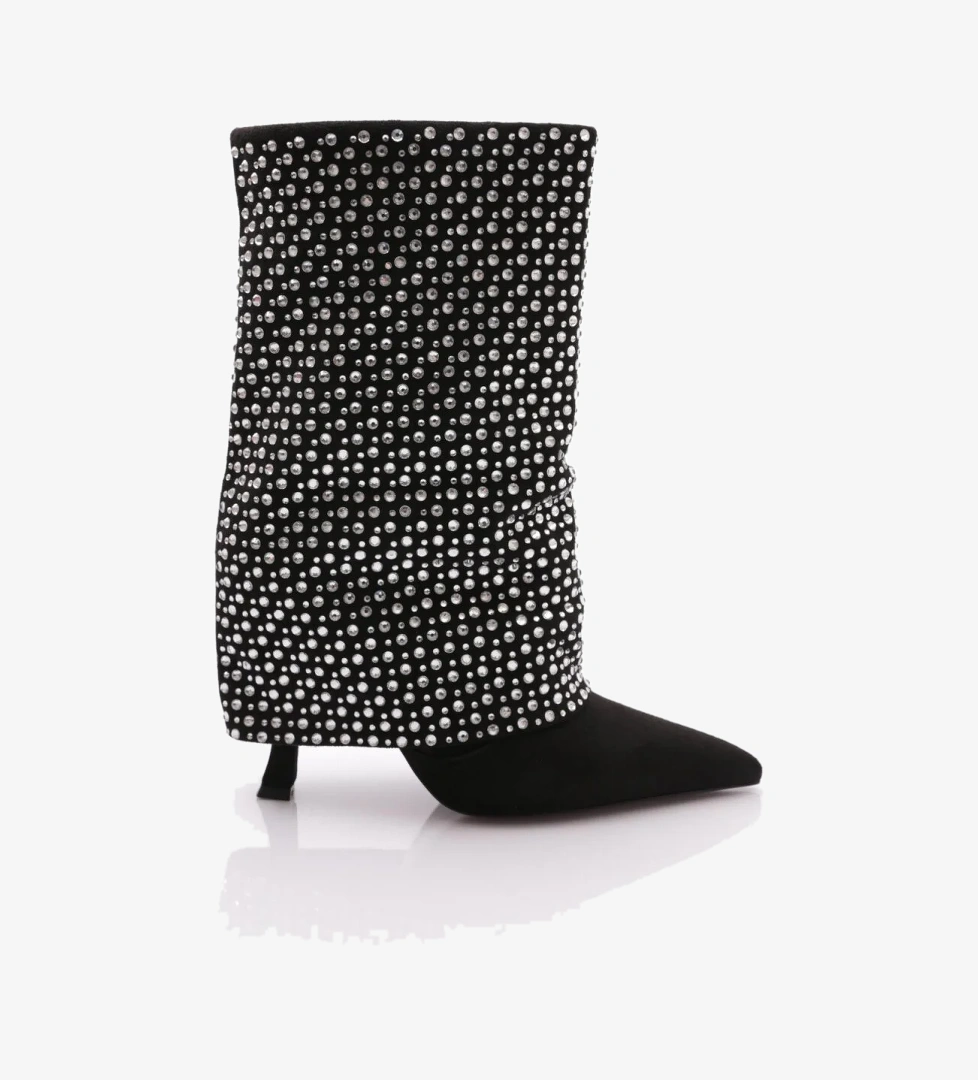 Dgn 2128 Kadin Taşli Topuklu Bot model görseli