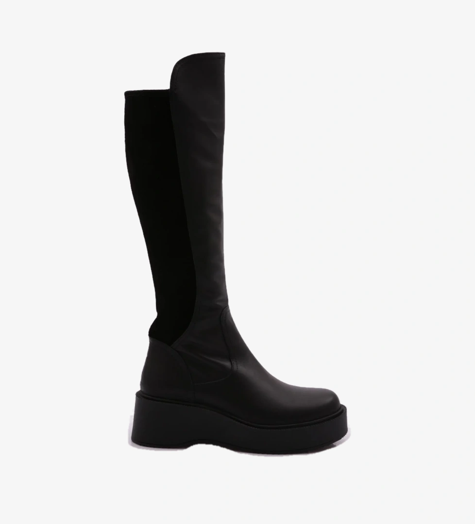 DGN 22535-22K Kadin Kalin Taban Fermuarli Knee High Çizme
