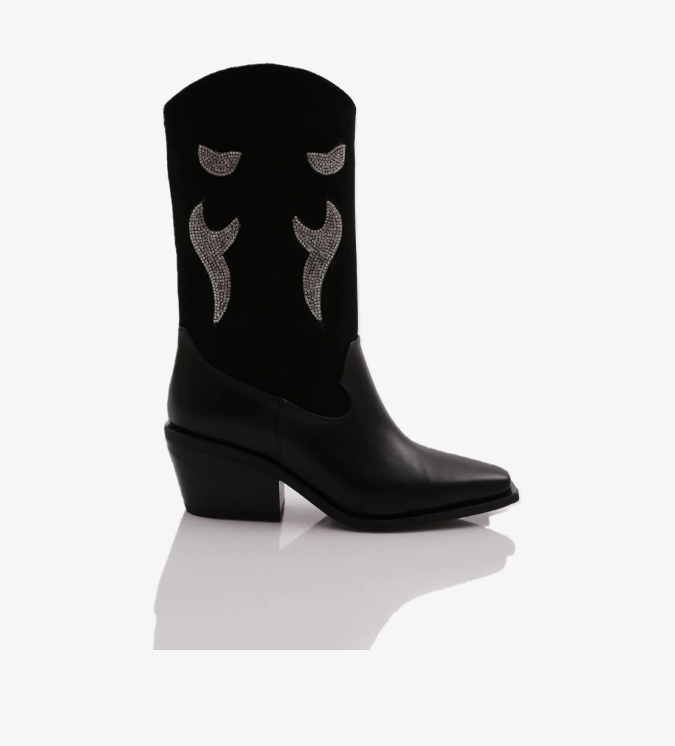 Dgn Dgn Siyah K3301 Kadin Çizme Bot | Flo Siyah - 1. görsel