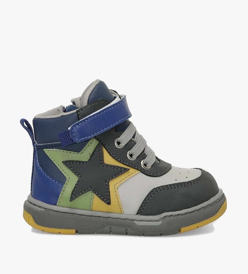 Polaris STOR.B4PR Gri Erkek Çocuk High Sneaker - Görsel 1