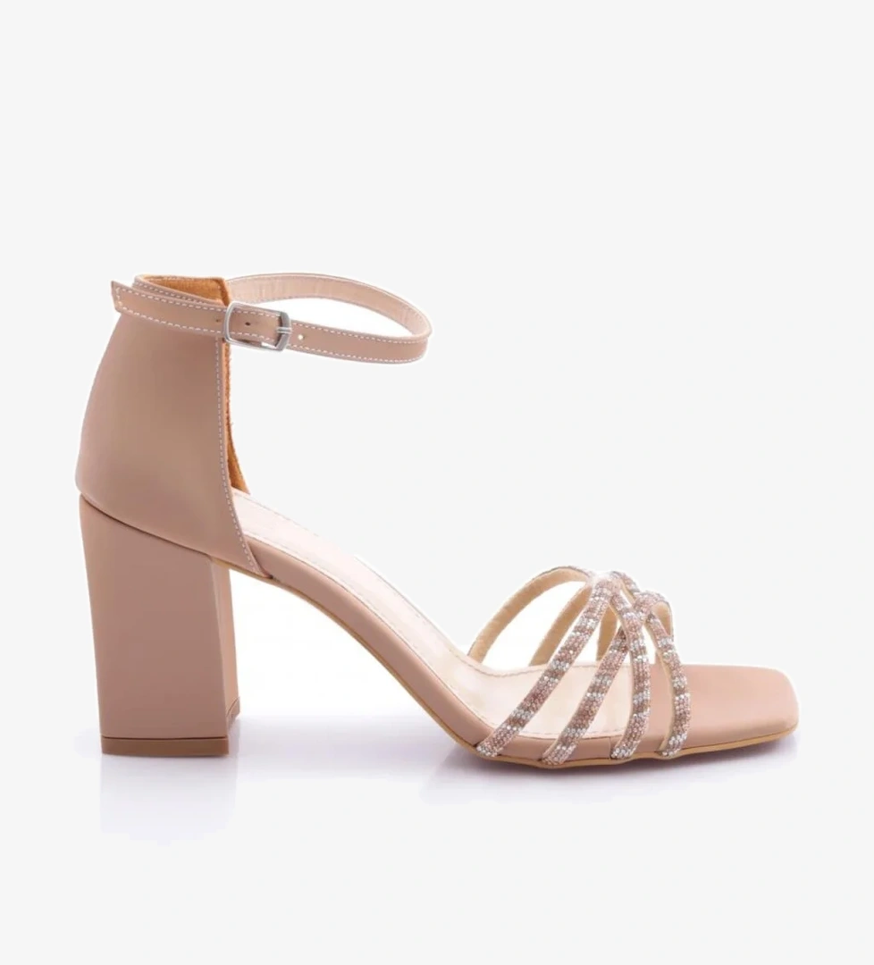 Dgn Pm08-k37 Kadin Taş İşlemeli Topuklu Ayakkabi model görseli