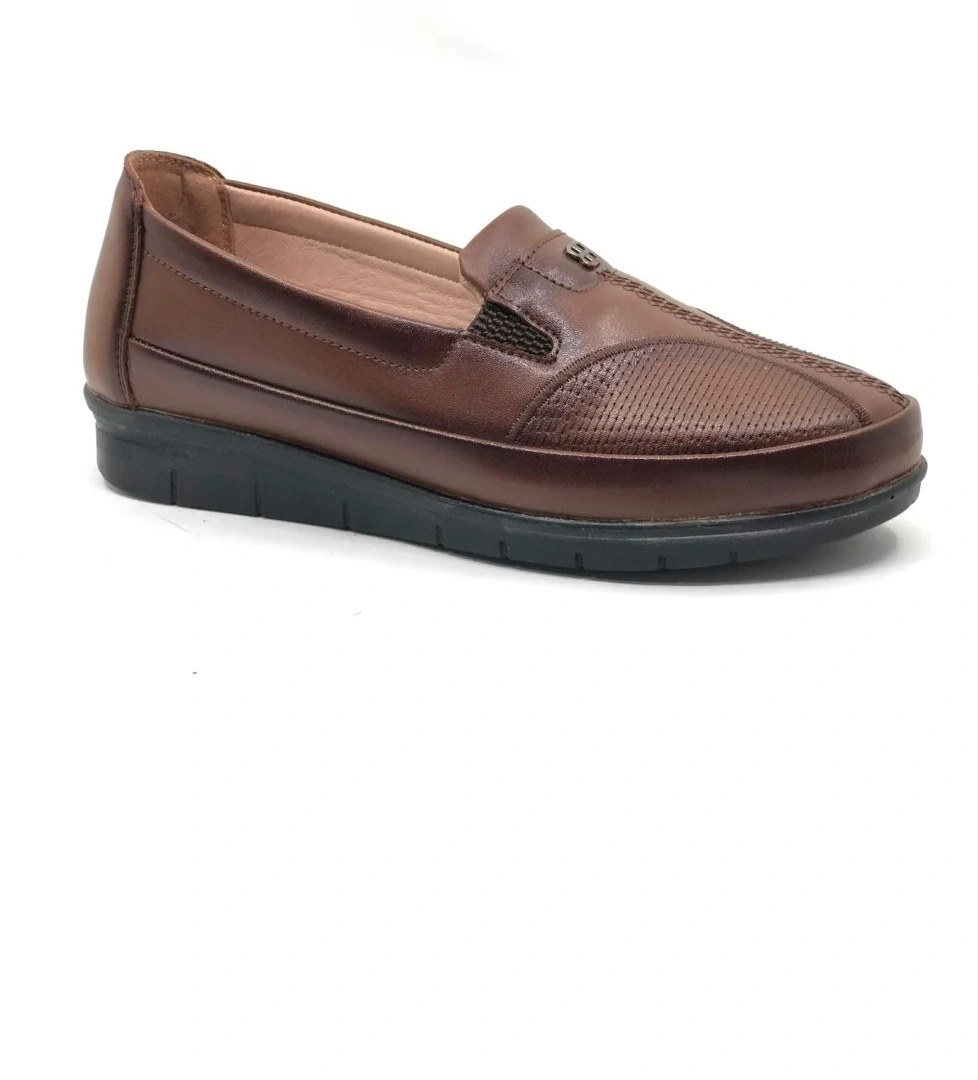 Berfilla Dr.Tavsiyeli İçi %100 Deri Anne Kadın Babet Ayakkabı - Görsel 1